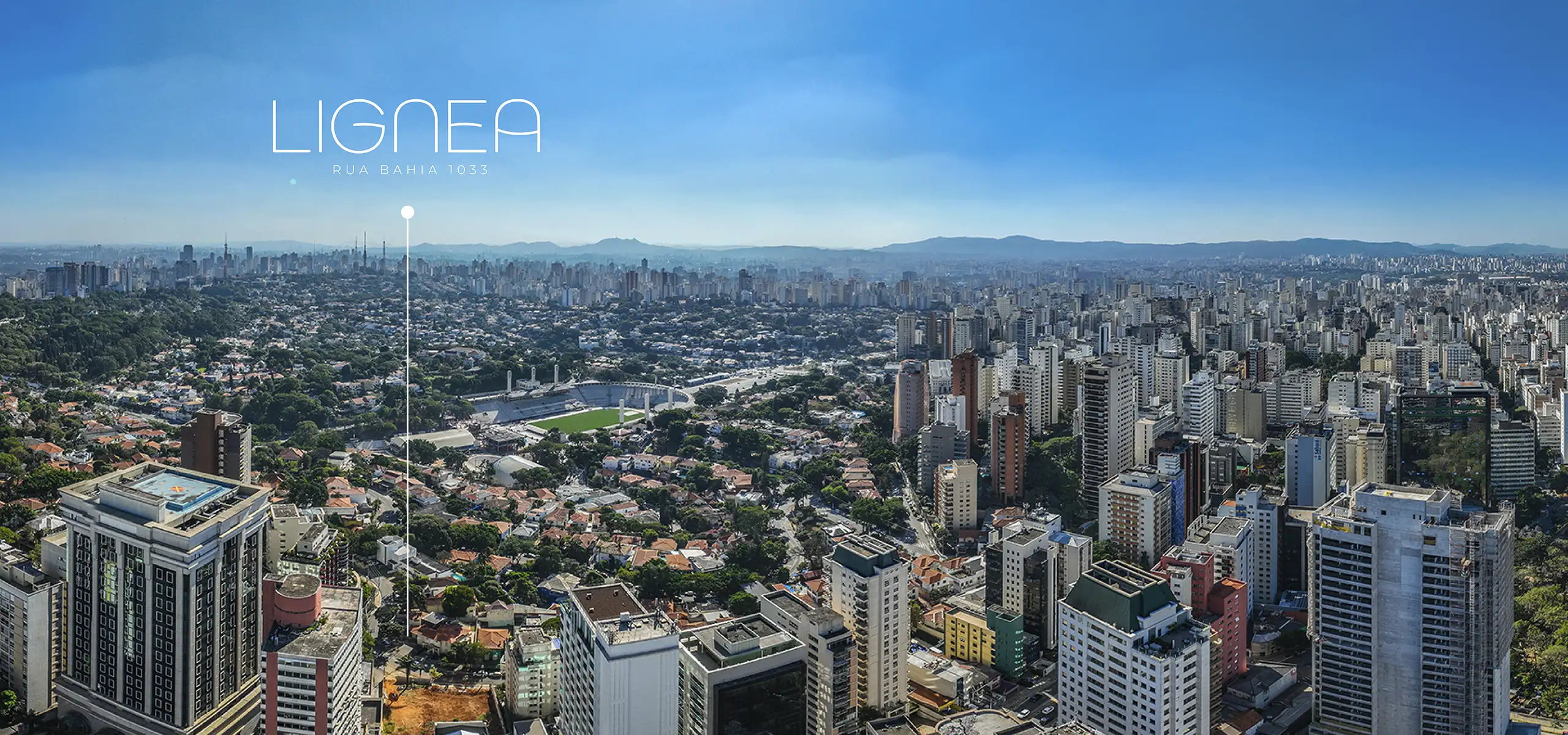 Vista aérea da localização