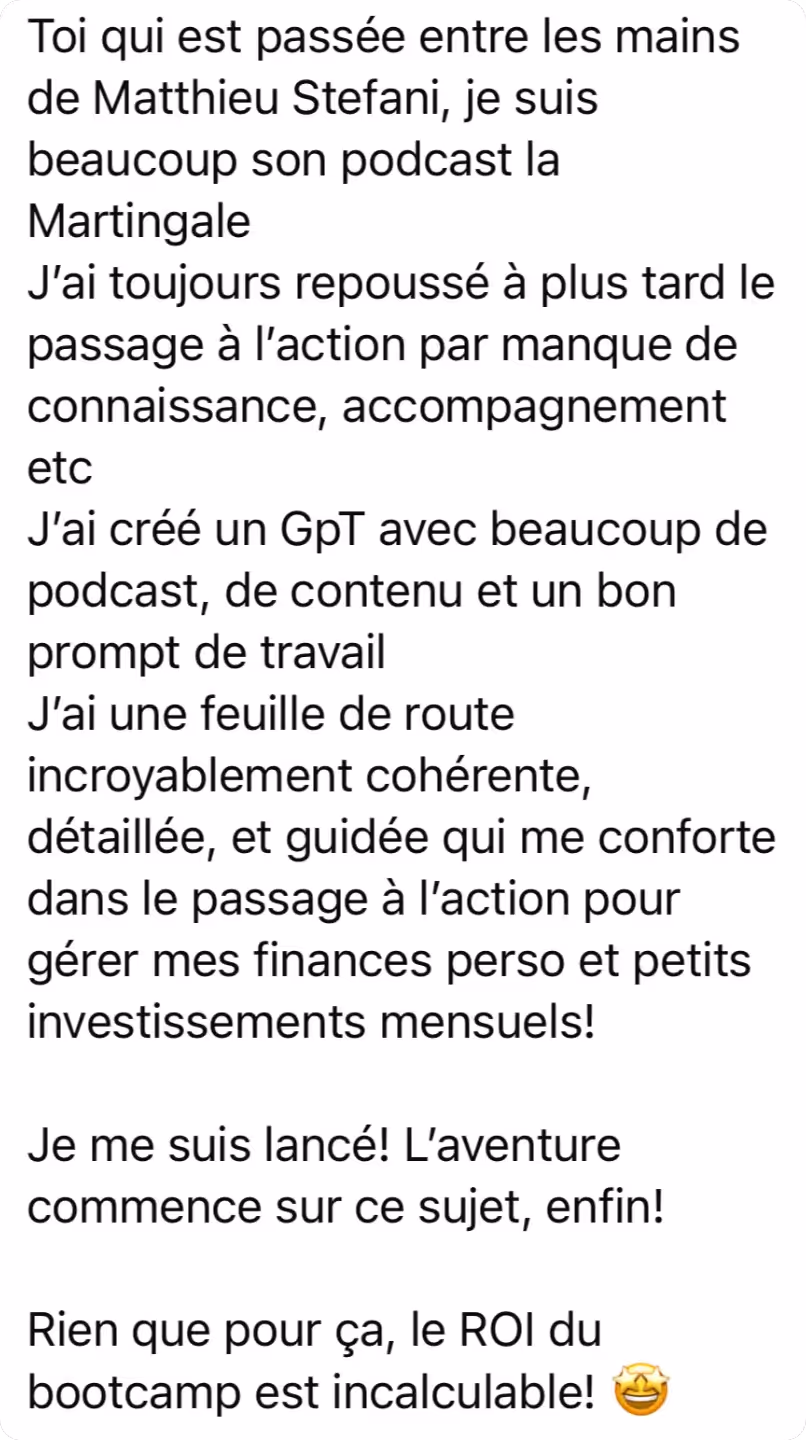 Je me suis lancé!