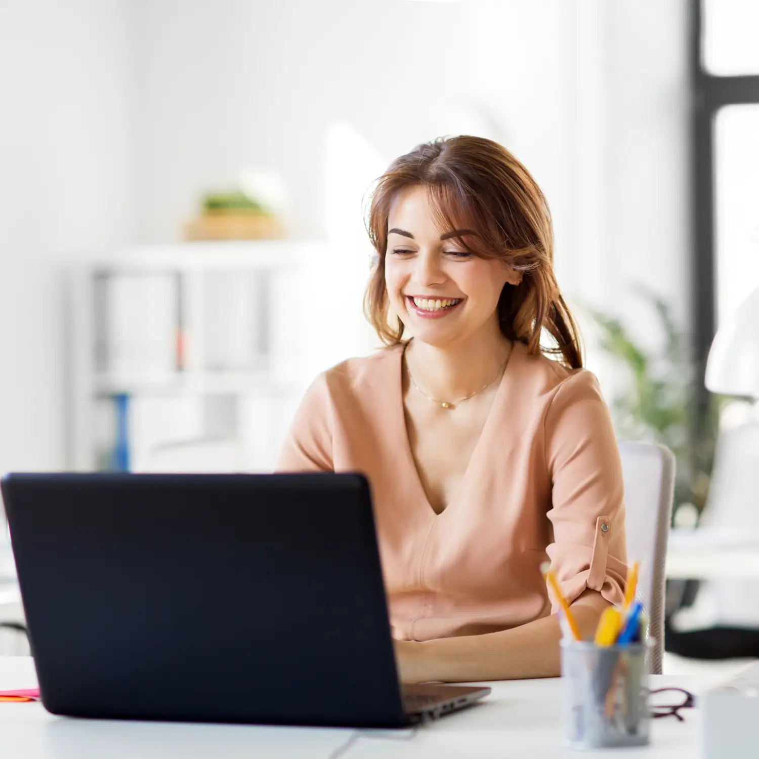 Remote professional enjoying flexible work arrangement with global company