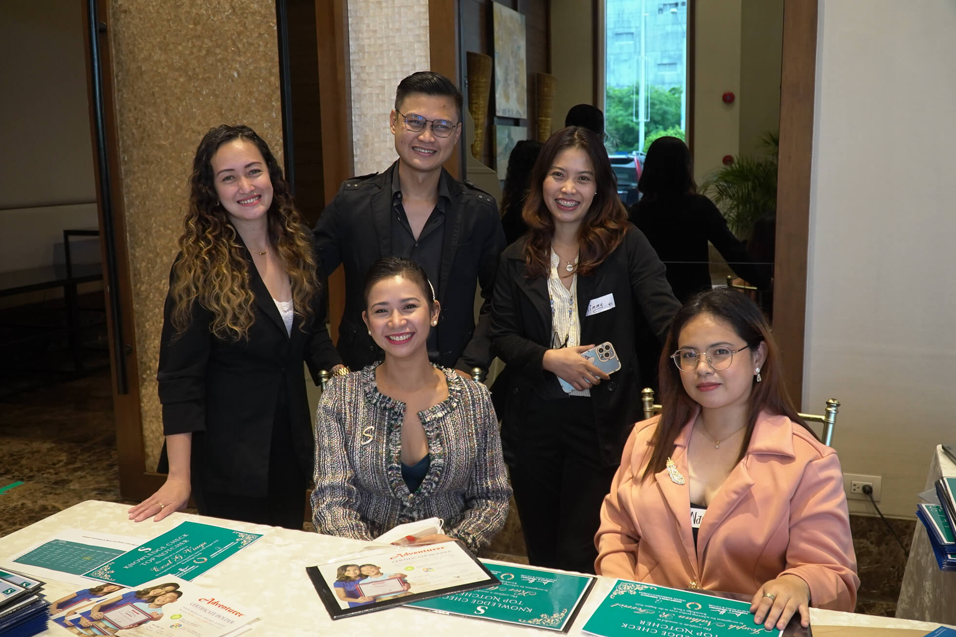 A photo of Pammy with some of our Somewhere team members