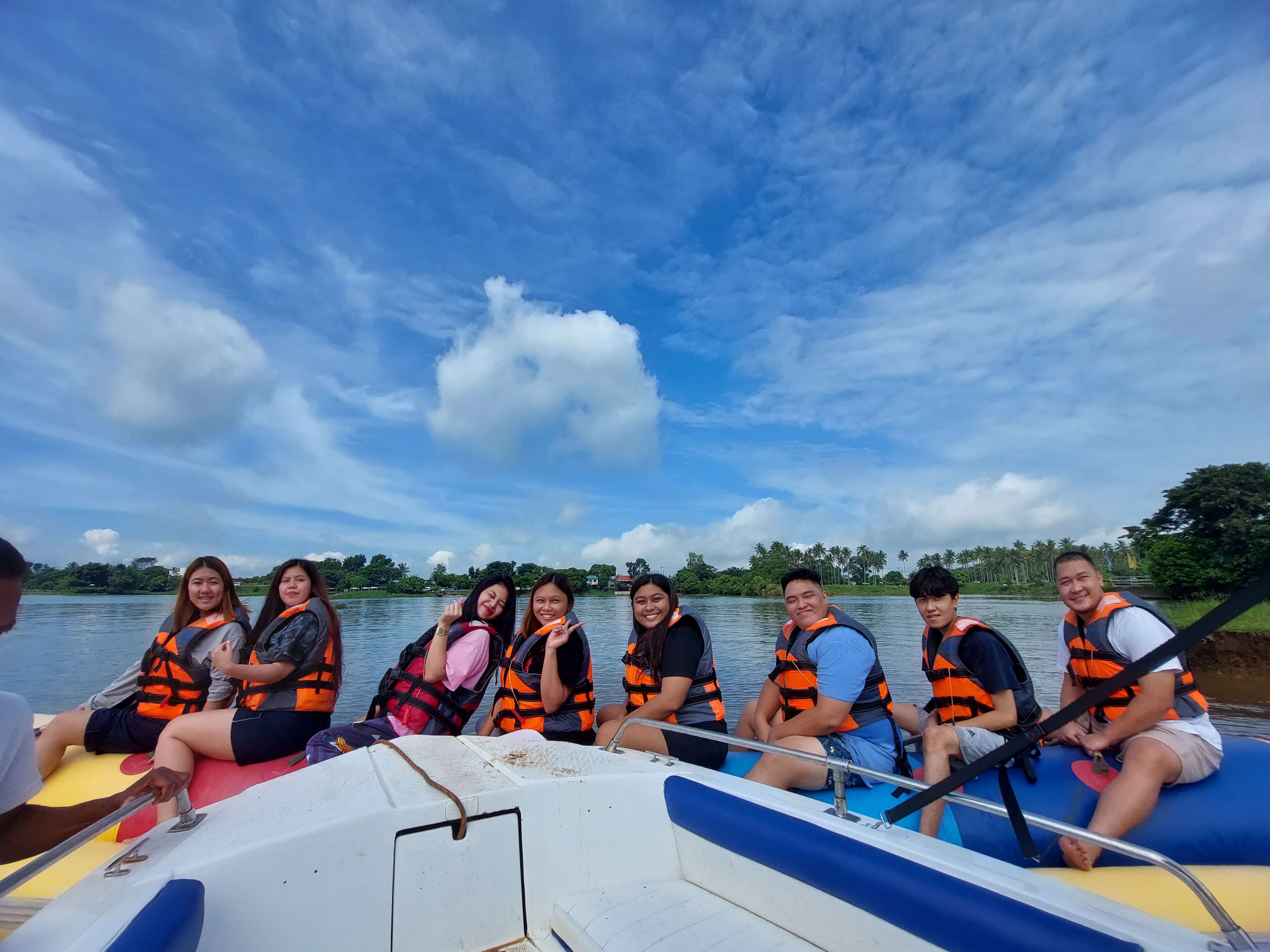 The Somewhere team out and about playing water sports during our annual team building and retreat