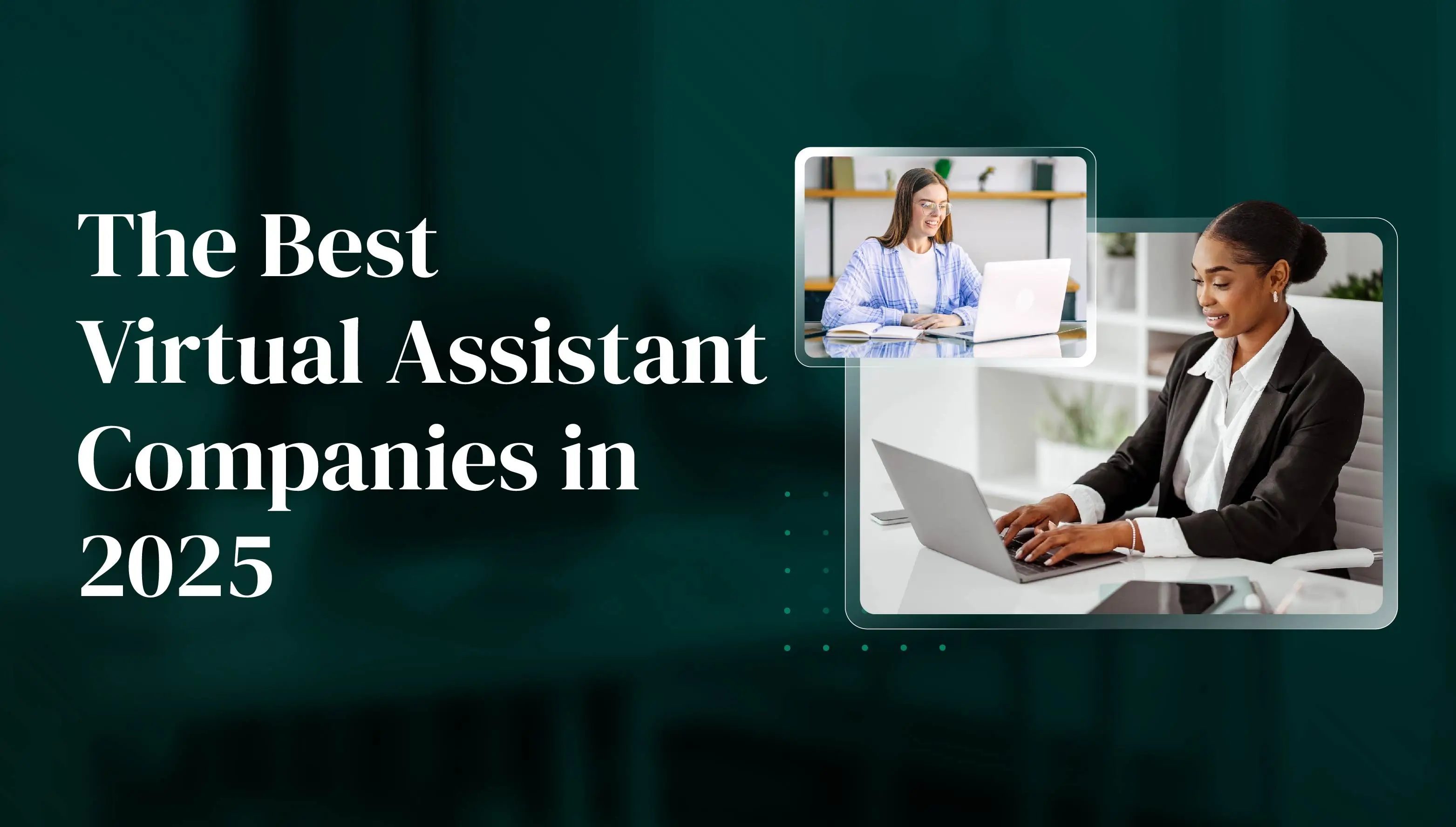 Diverse virtual assistants working remotely on laptops representing Somewhere's global talent pool for US companies