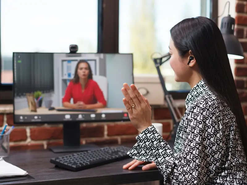Professional recruiter conducting remote interview showcasing strategic talent assessment and communication skills
