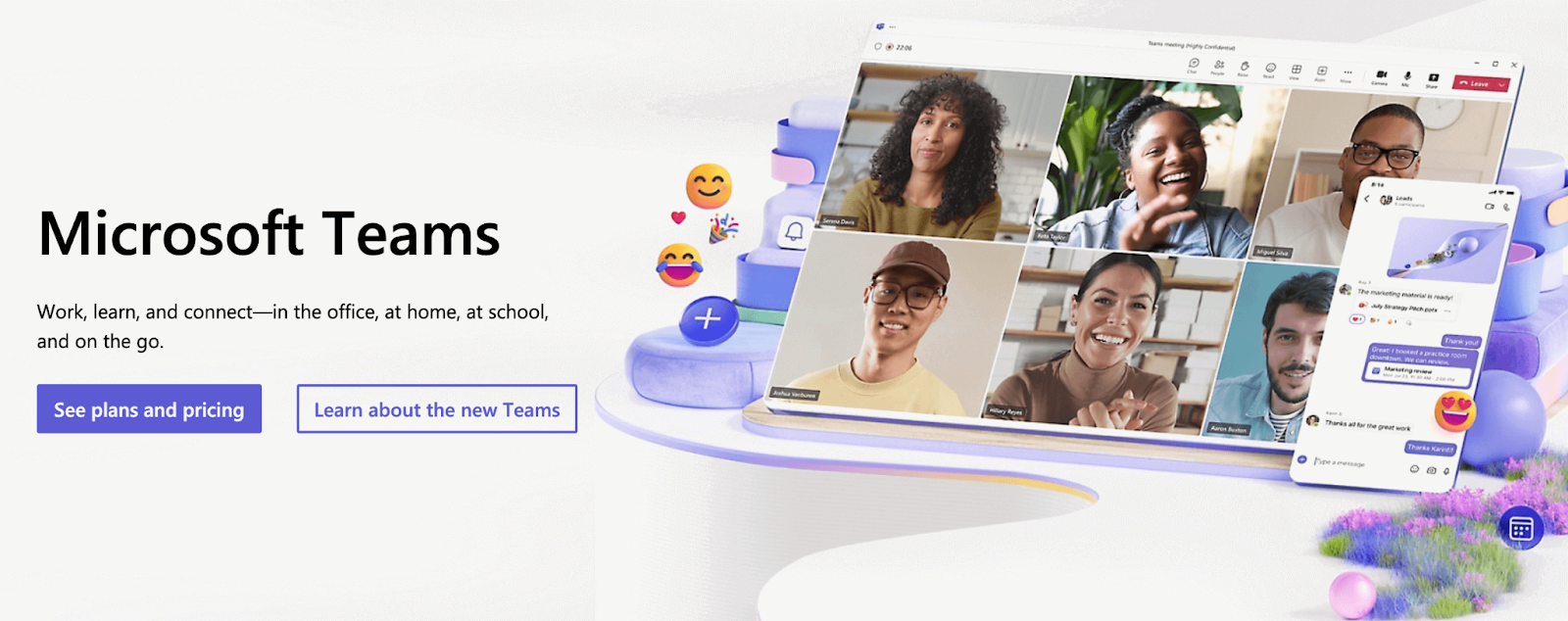 A screenshot of the Microsoft Teams website