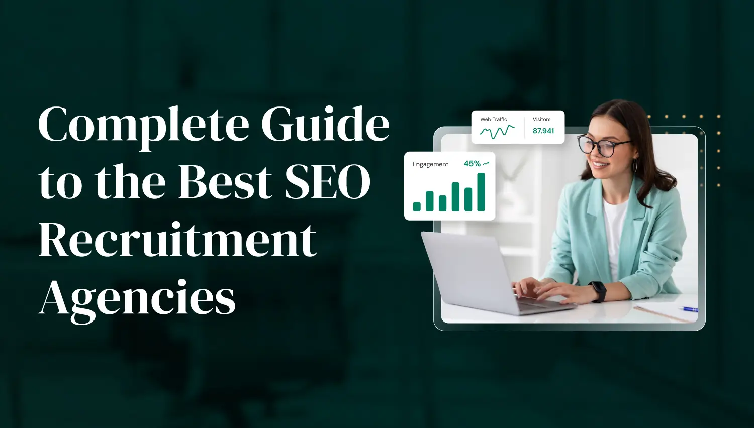 SEO professional analyzing web traffic analytics dashboard while working remotely for US company through Somewhere's network