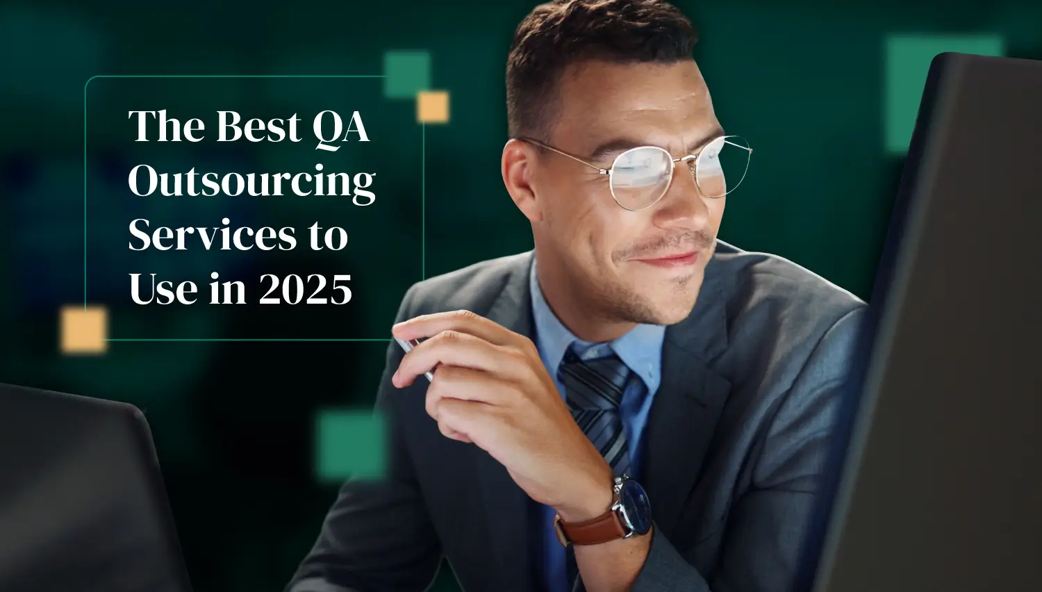 Professional QA specialist reviewing software code while working remotely for US company through Somewhere's talent network