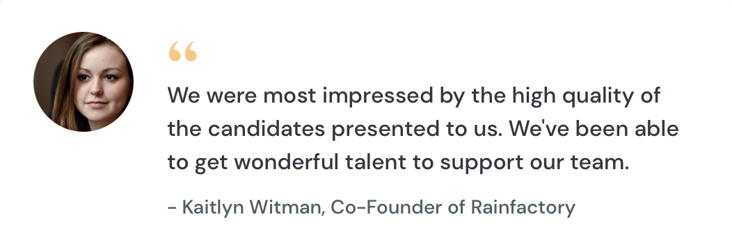 Testimonial from our client, Kaitlynn Witman