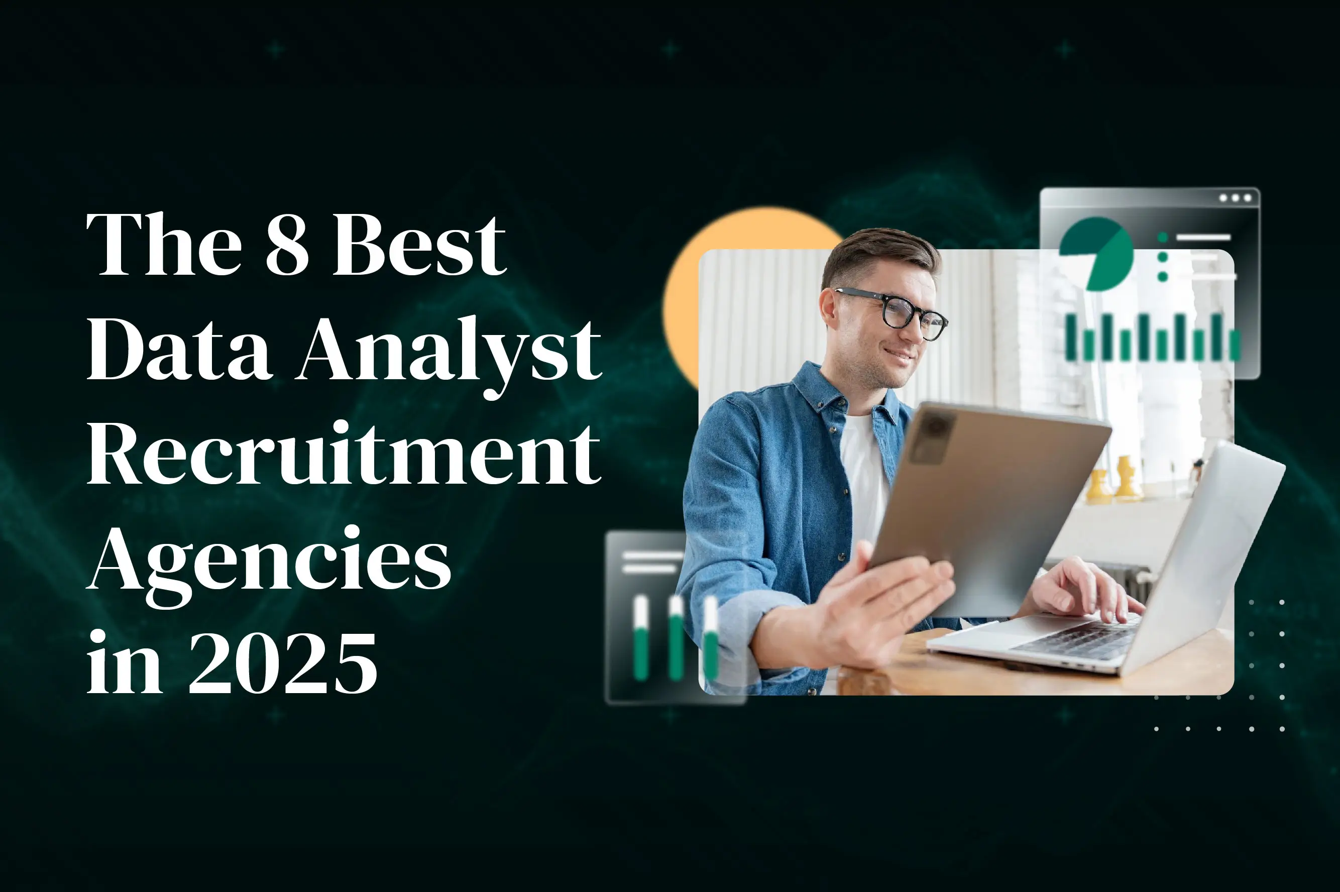 Professional data analyst working with analytics dashboard showcasing top recruitment agencies for skilled data professionals