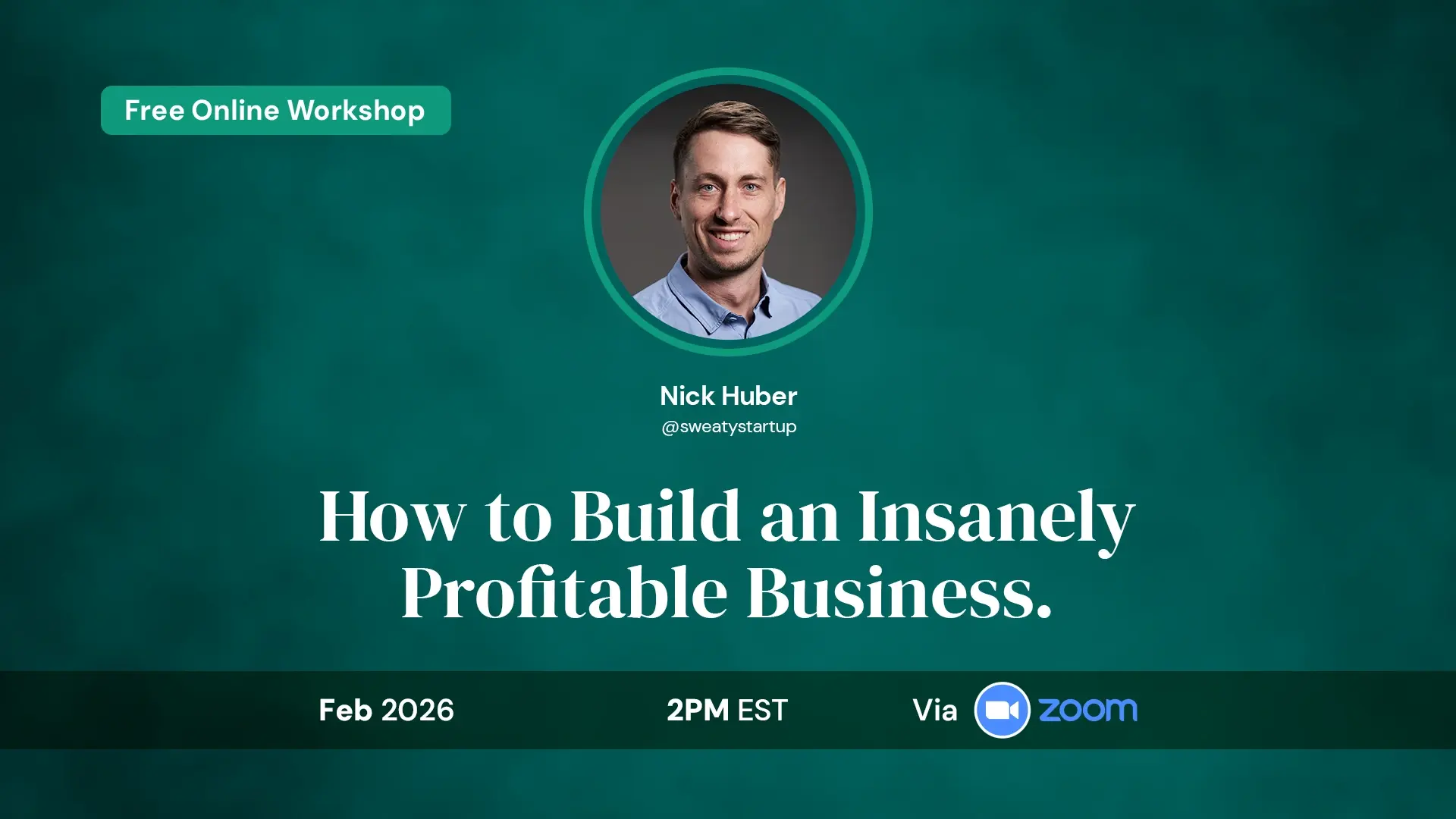 Entrepreneur Nick Huber presenting company profitability and business scaling strategies during Somewhere's high-impact business growth workshop