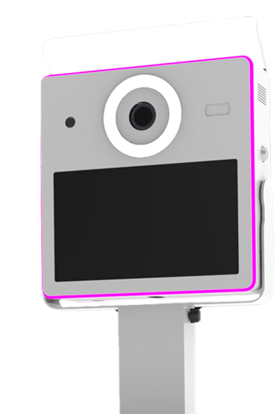 Compact photo booth camera station
