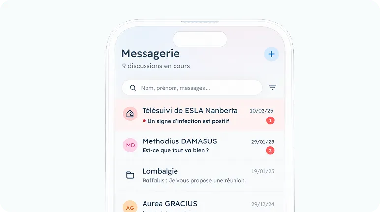 view smart alerts via messaging on the pixacare app