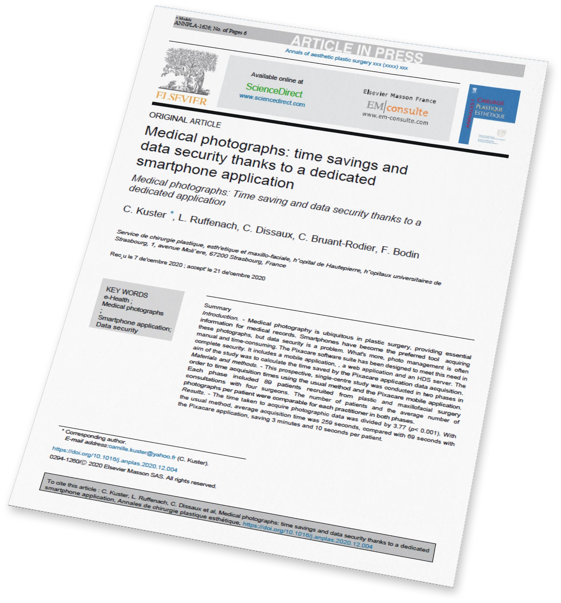 Publication on paper