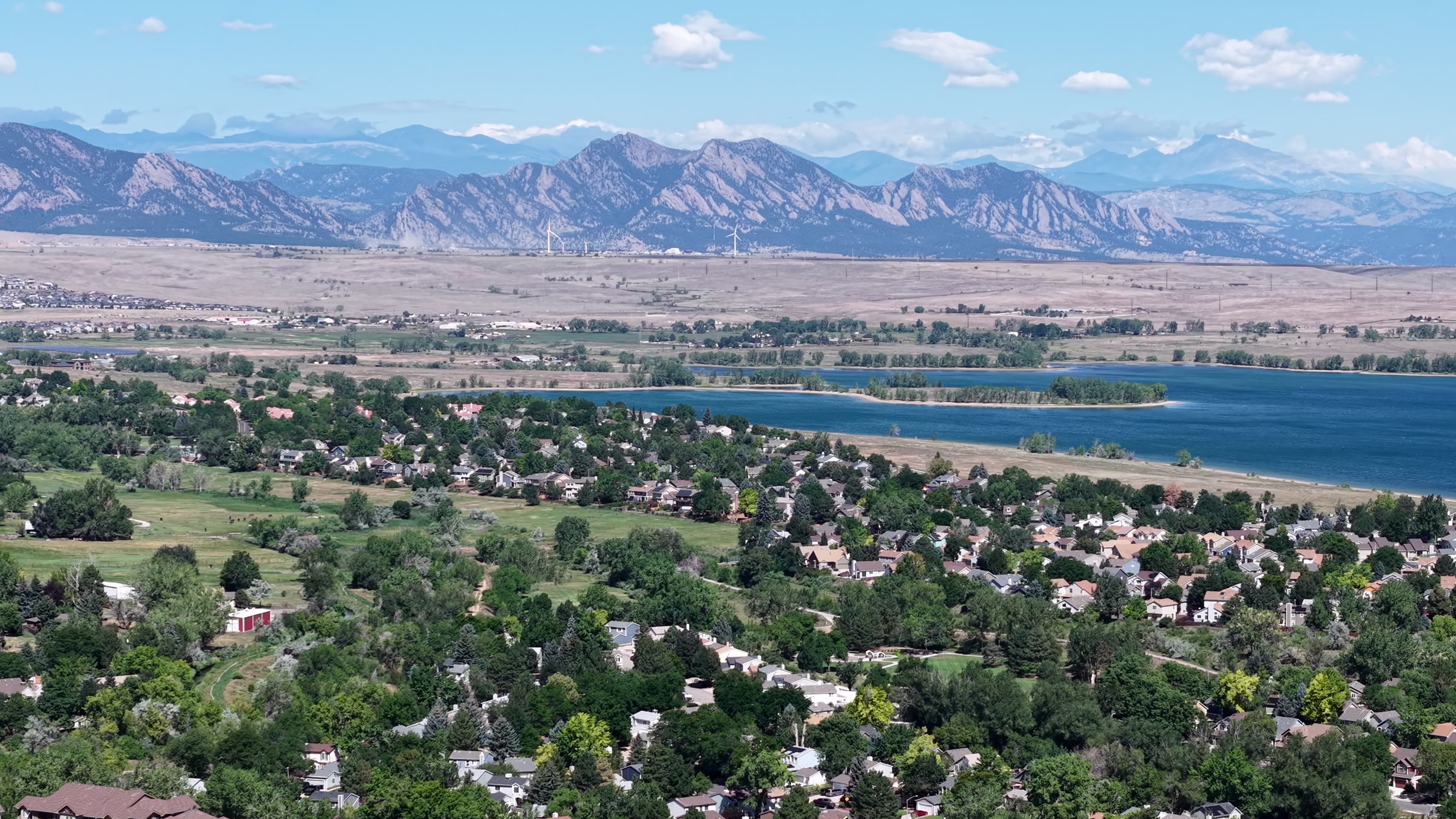 Standley Lake with the Flatirons and Front Range behind