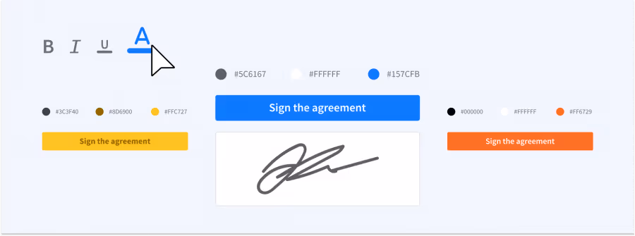 customize sign agreement at Rentman