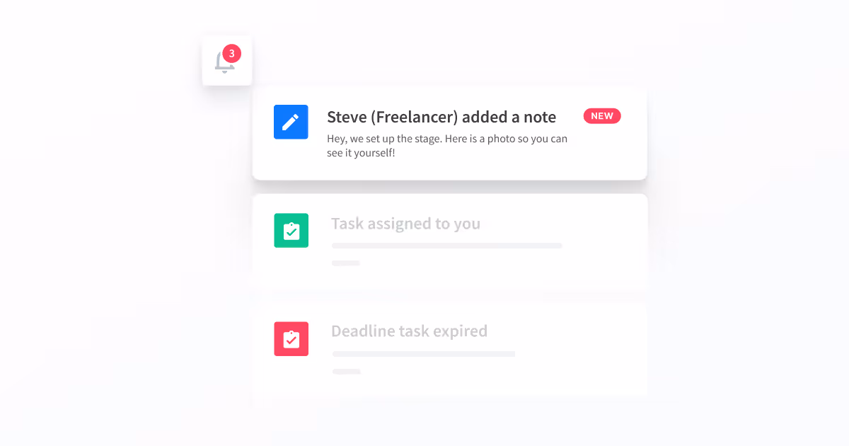 Streamline your communication - Add tasks, notes, and files regardless of your user role