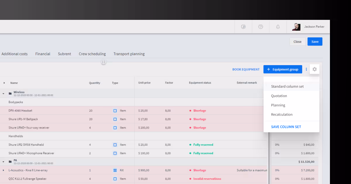 Column sets - a new way to organize information