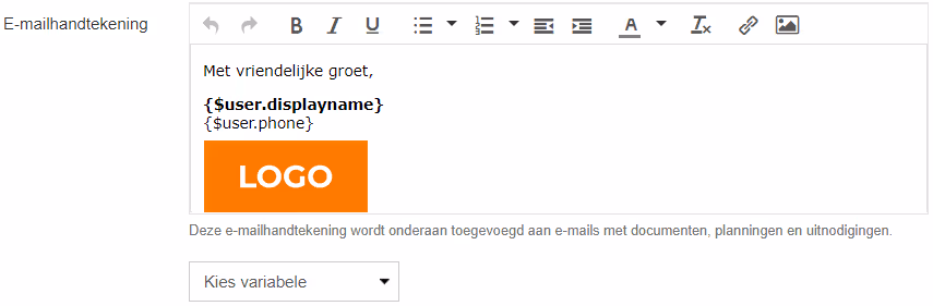 Voeg je e-mailhandtekening toe
