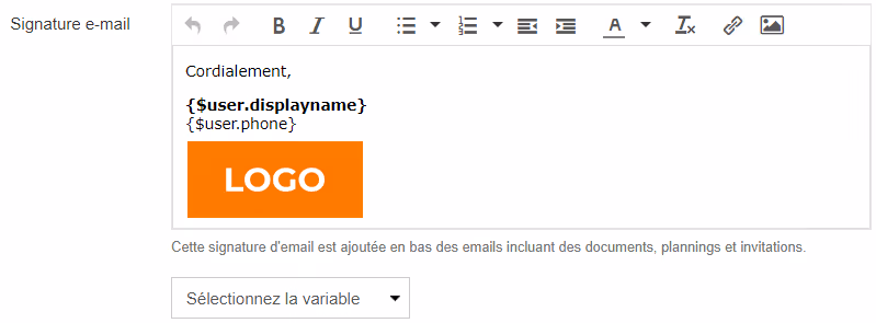 Ajoutez une signature à vos e-mails sortants