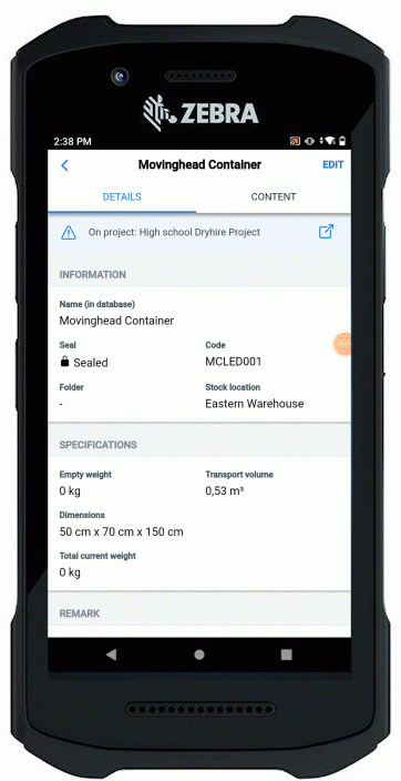 Conteneurs — Visualisez, réservez et suivez le contenu de vos caisses de transport