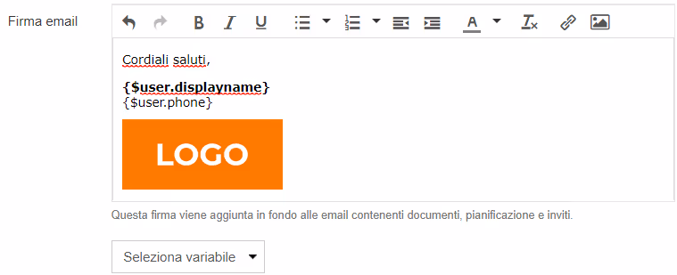 Aggiungi una firma alle tue email in uscita