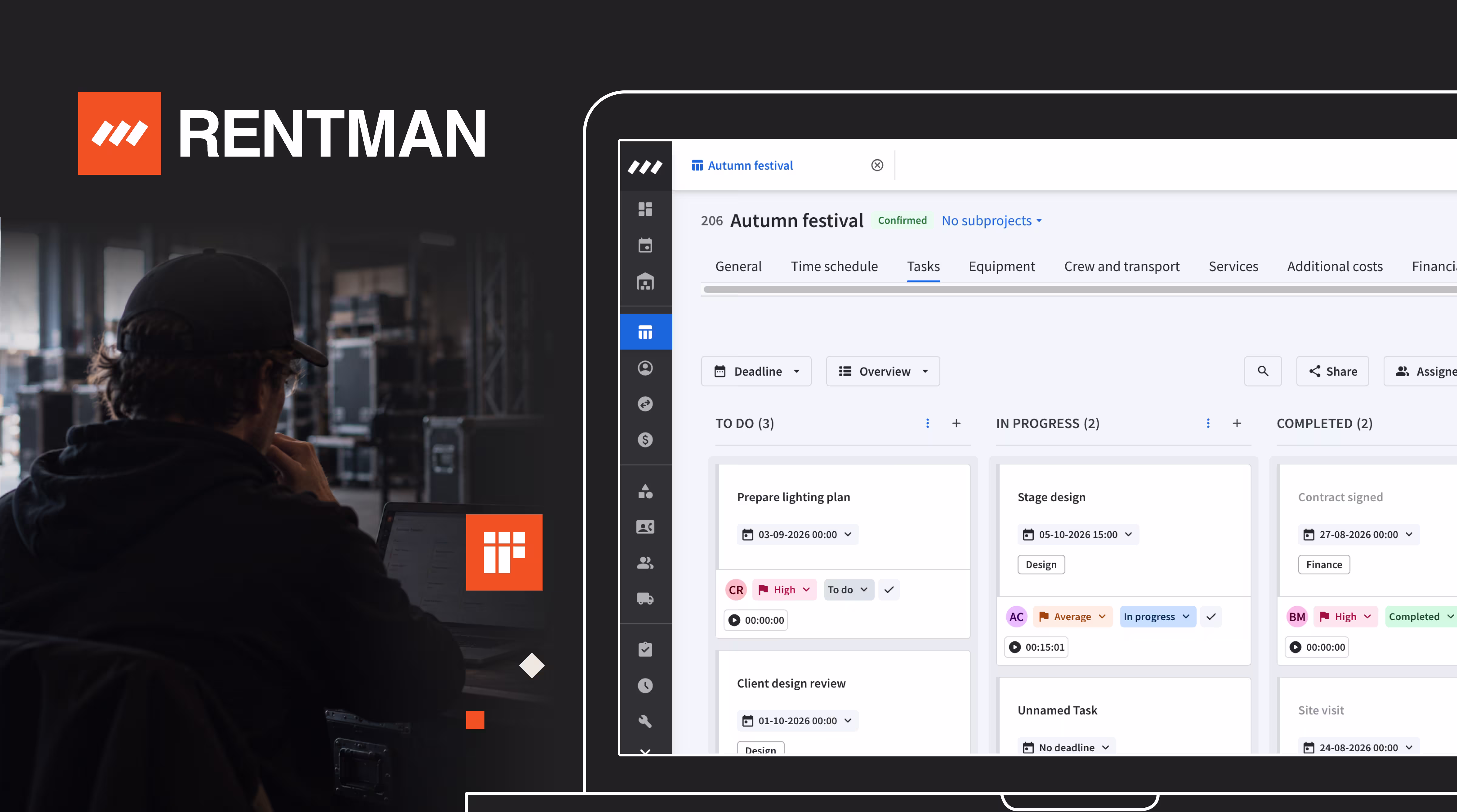 Rentman Launches Organize, Bringing Every Project Task Into One Connected Platform