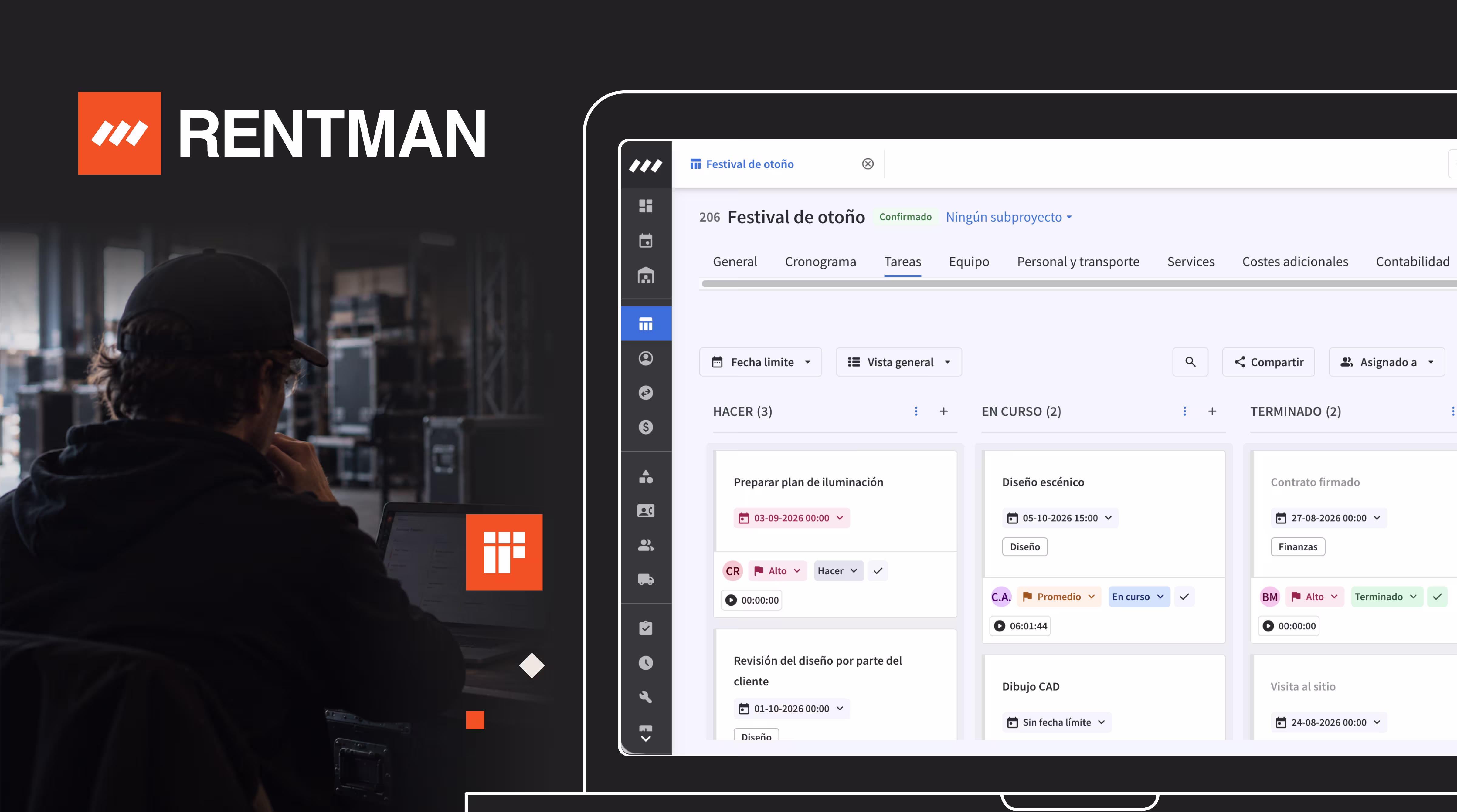 Rentman lanza Organize, una plataforma que reúne todas las tareas de tus proyectos en un único espacio integrado