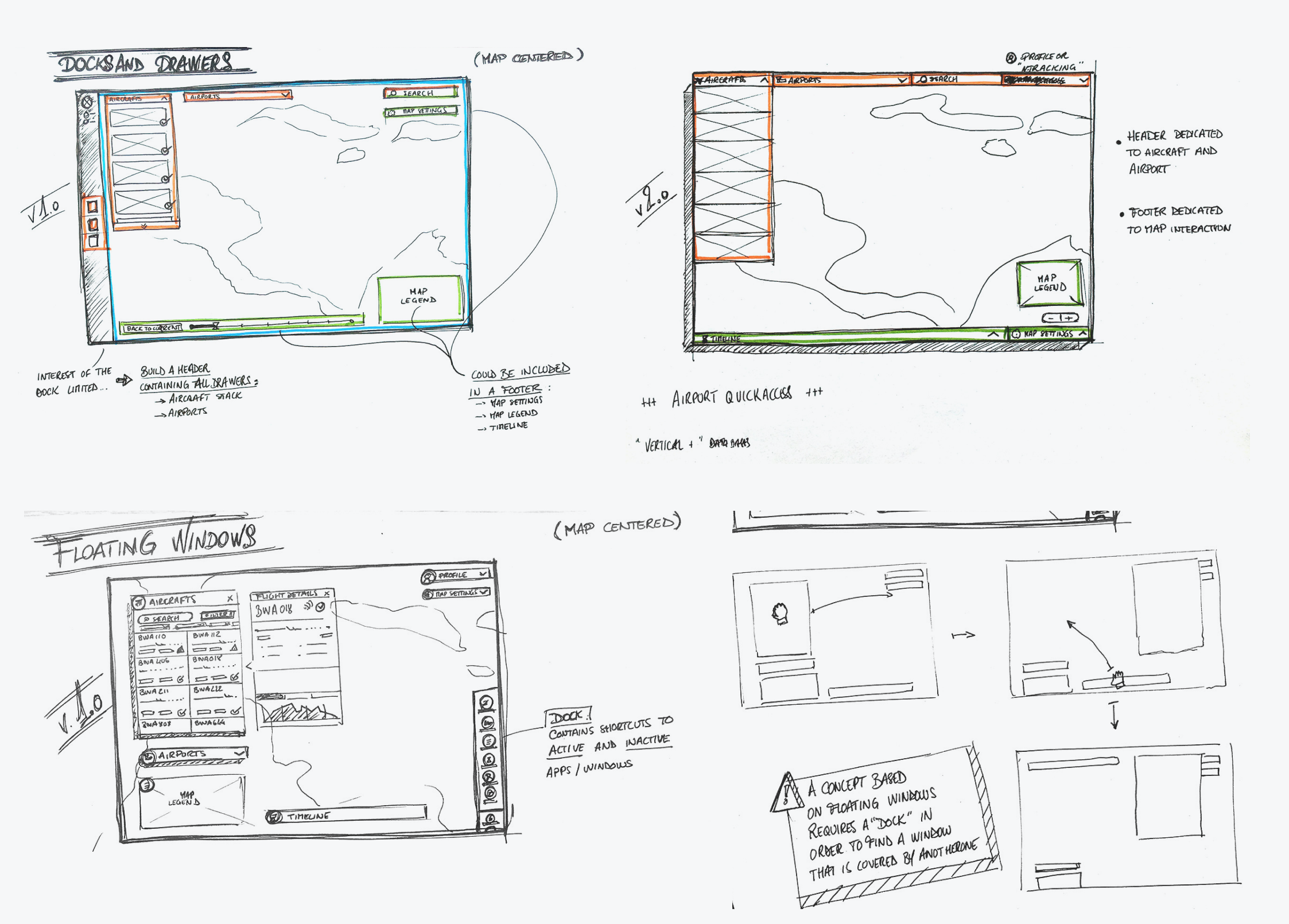Navblue hand-drawn sketches