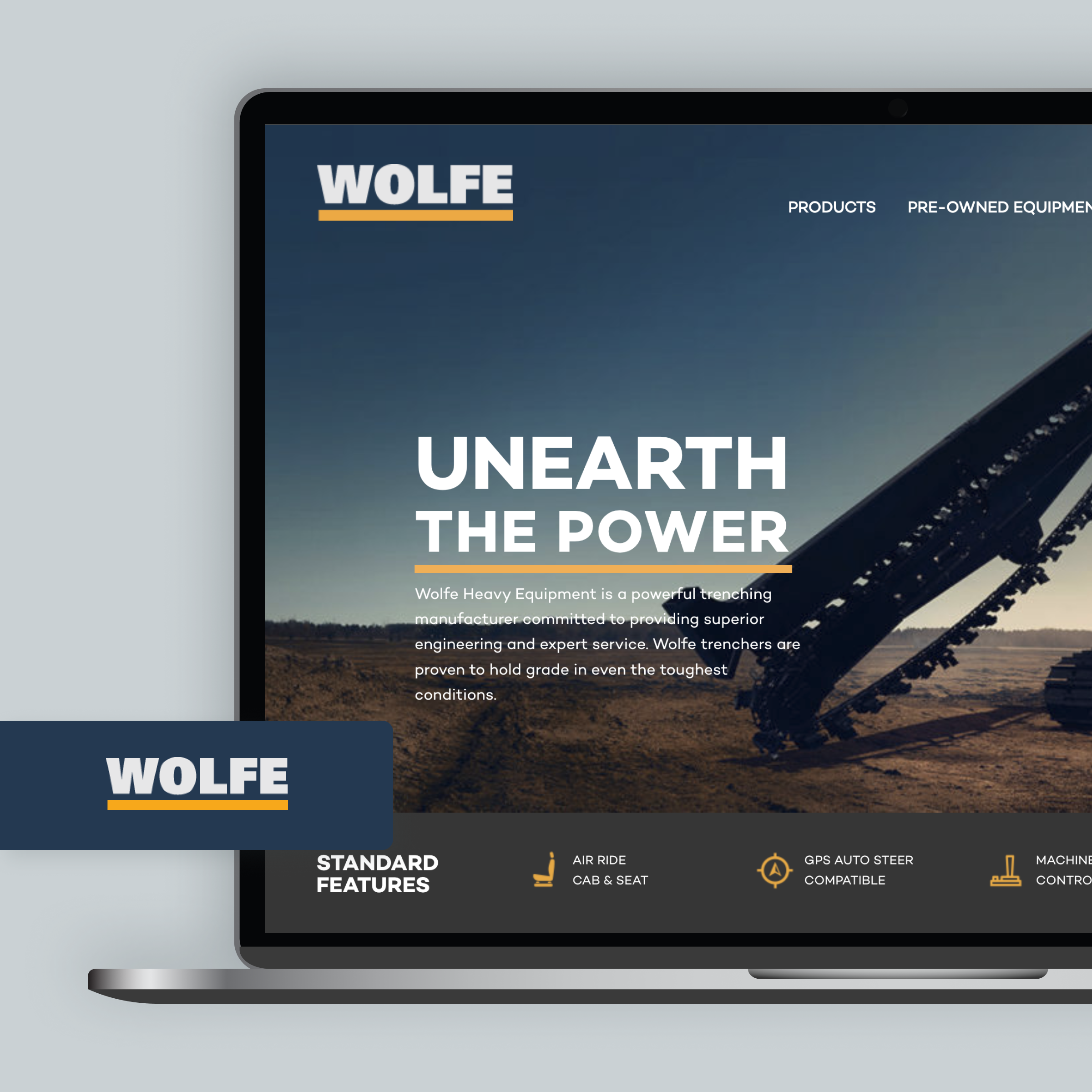 Wolfe Heavy Equipment website thumbnail