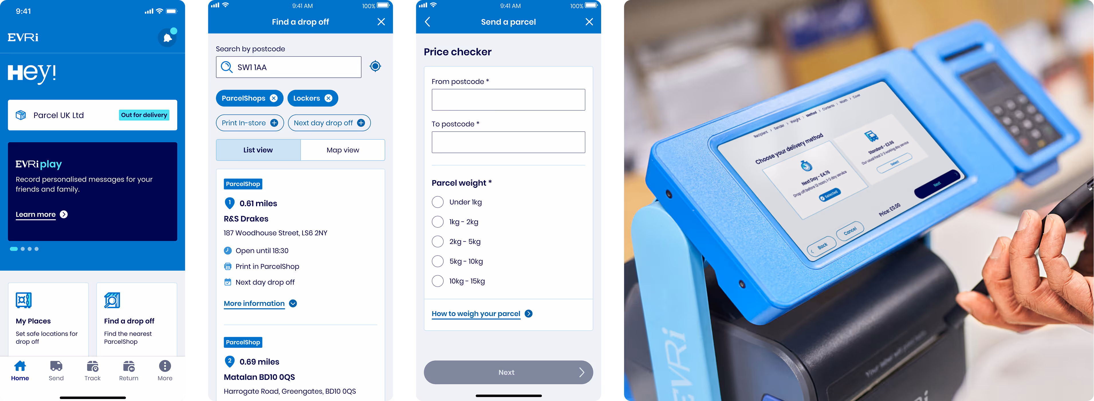 UI Screens - Logistics app and HMI
