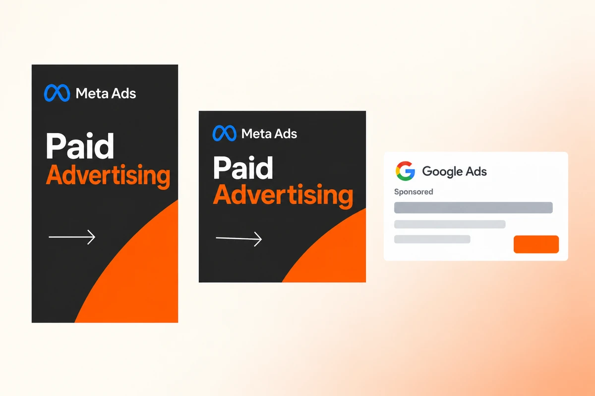 Paid advertising creative for Meta Ads and Google Ads