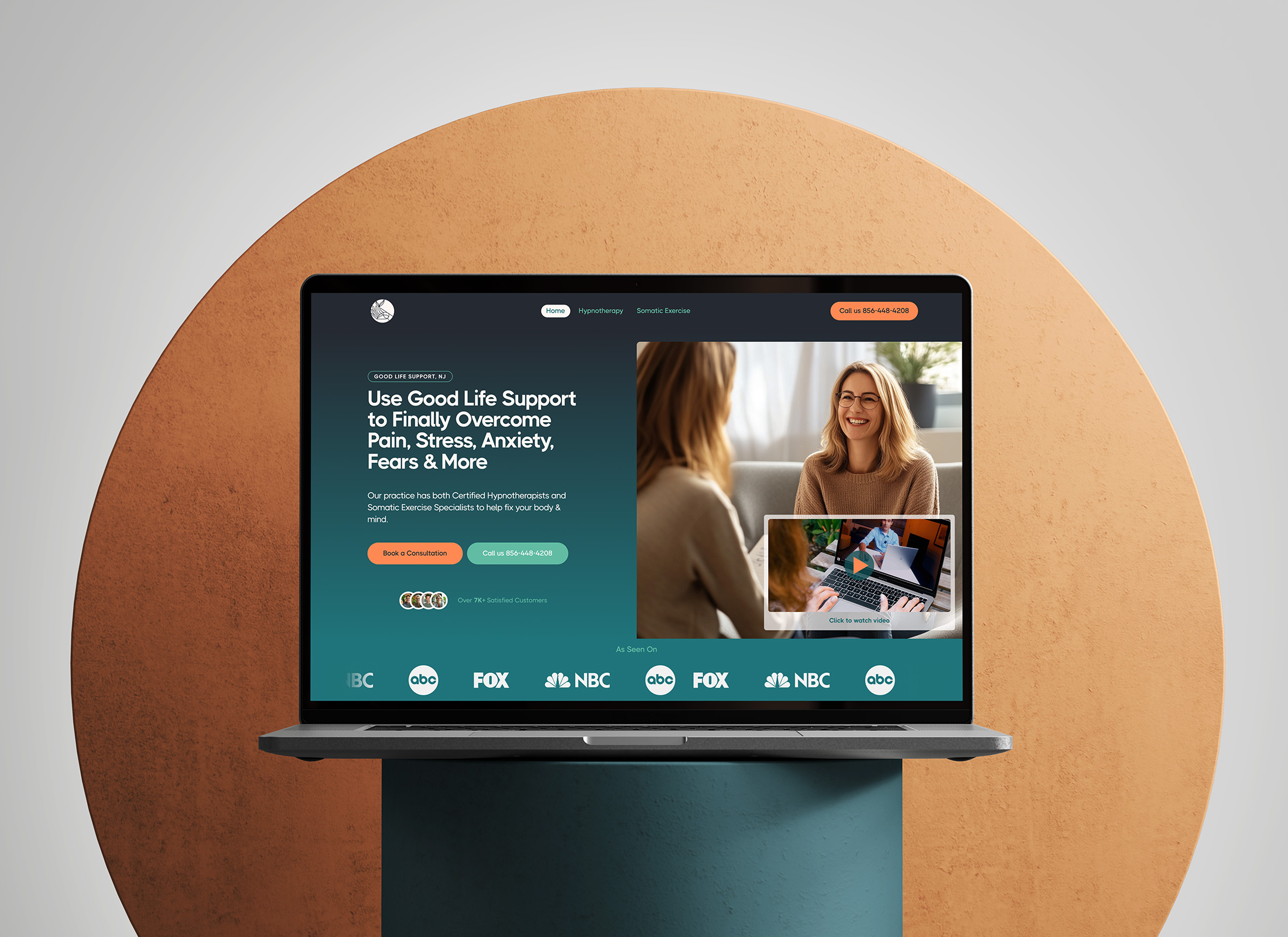 Good Life Support homepage created during the rebrand