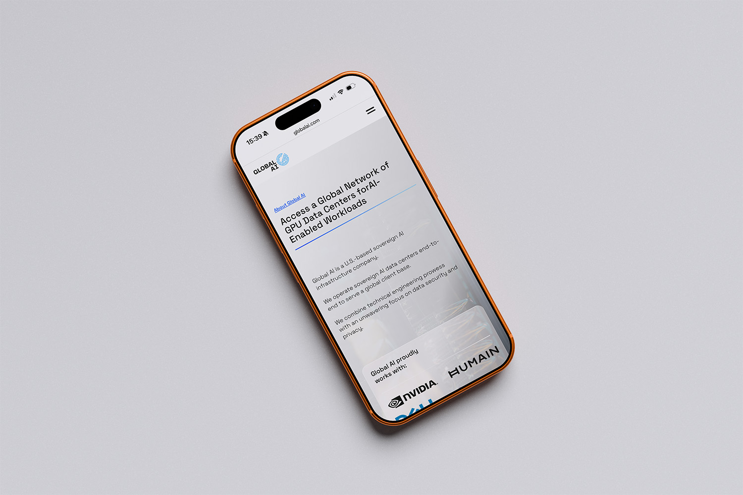 Global AI website design detail by MTHD Marketing