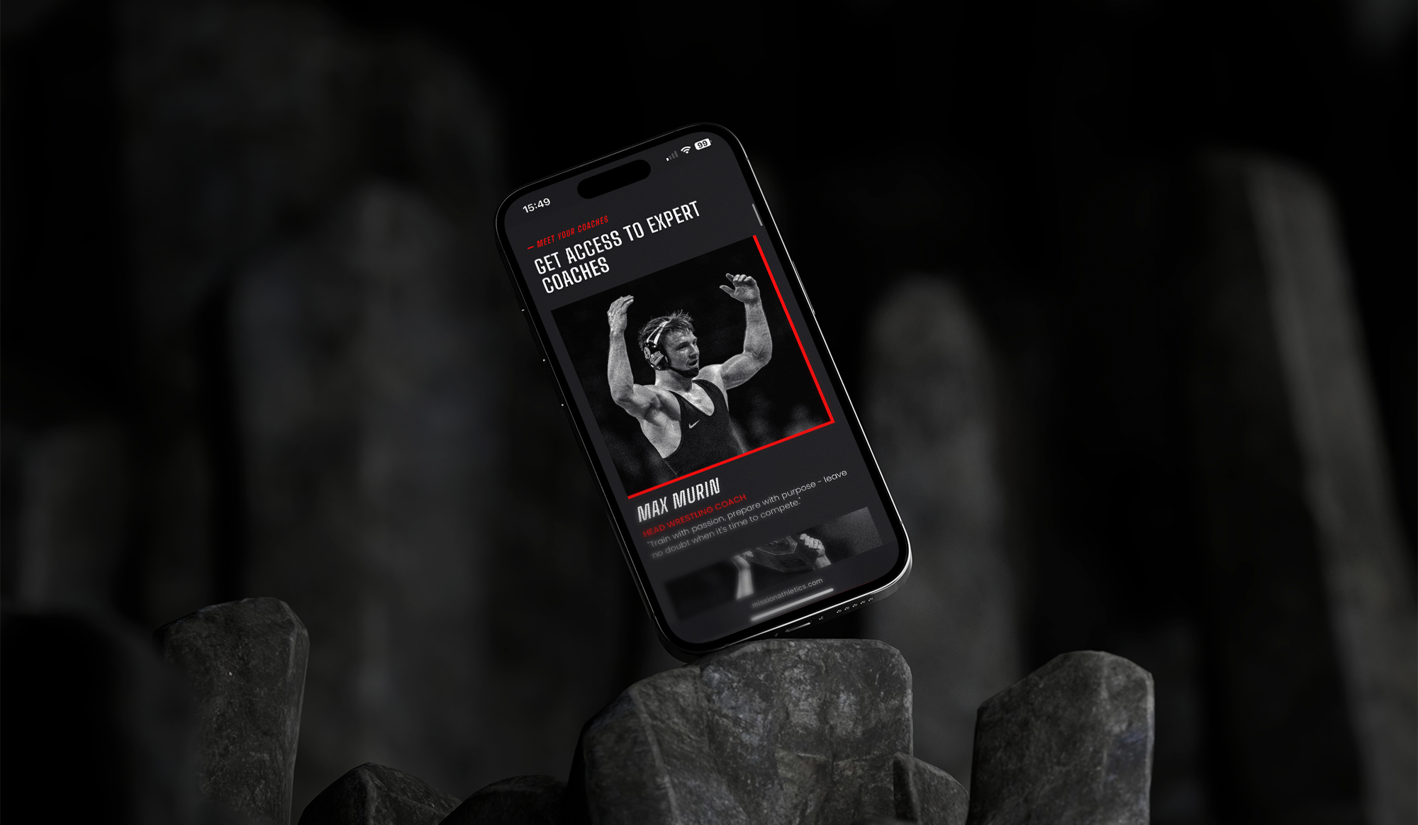 Mission Athletics brand identity applied across the website