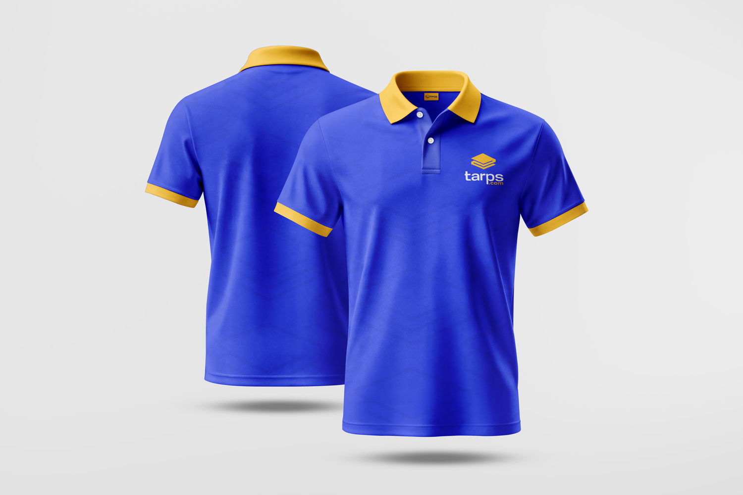 Tarps branded polo shirt designed as part of the rebrand