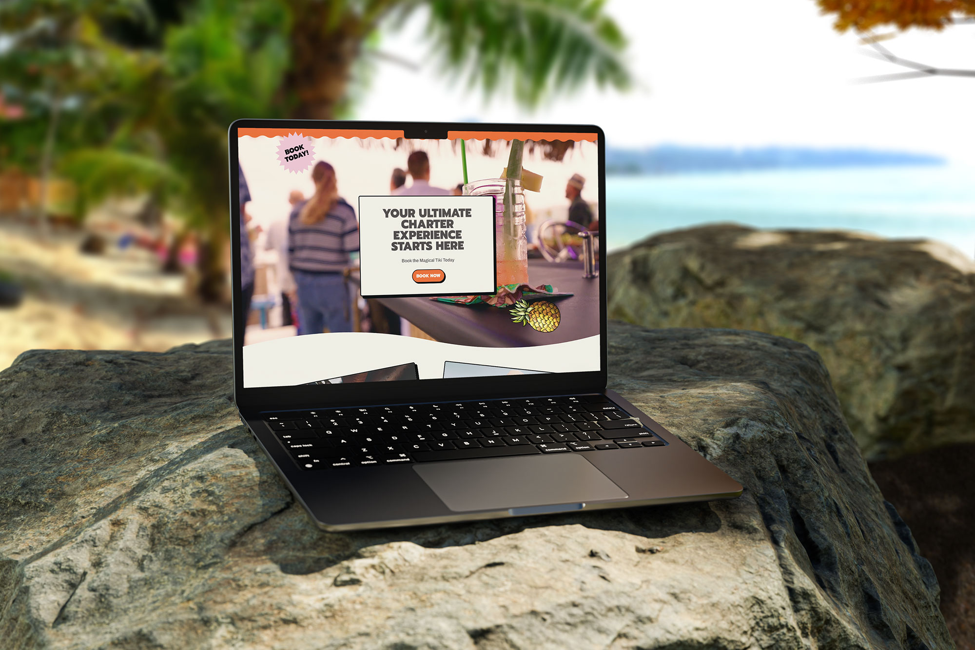 Magical Tiki web design showing live magic shows