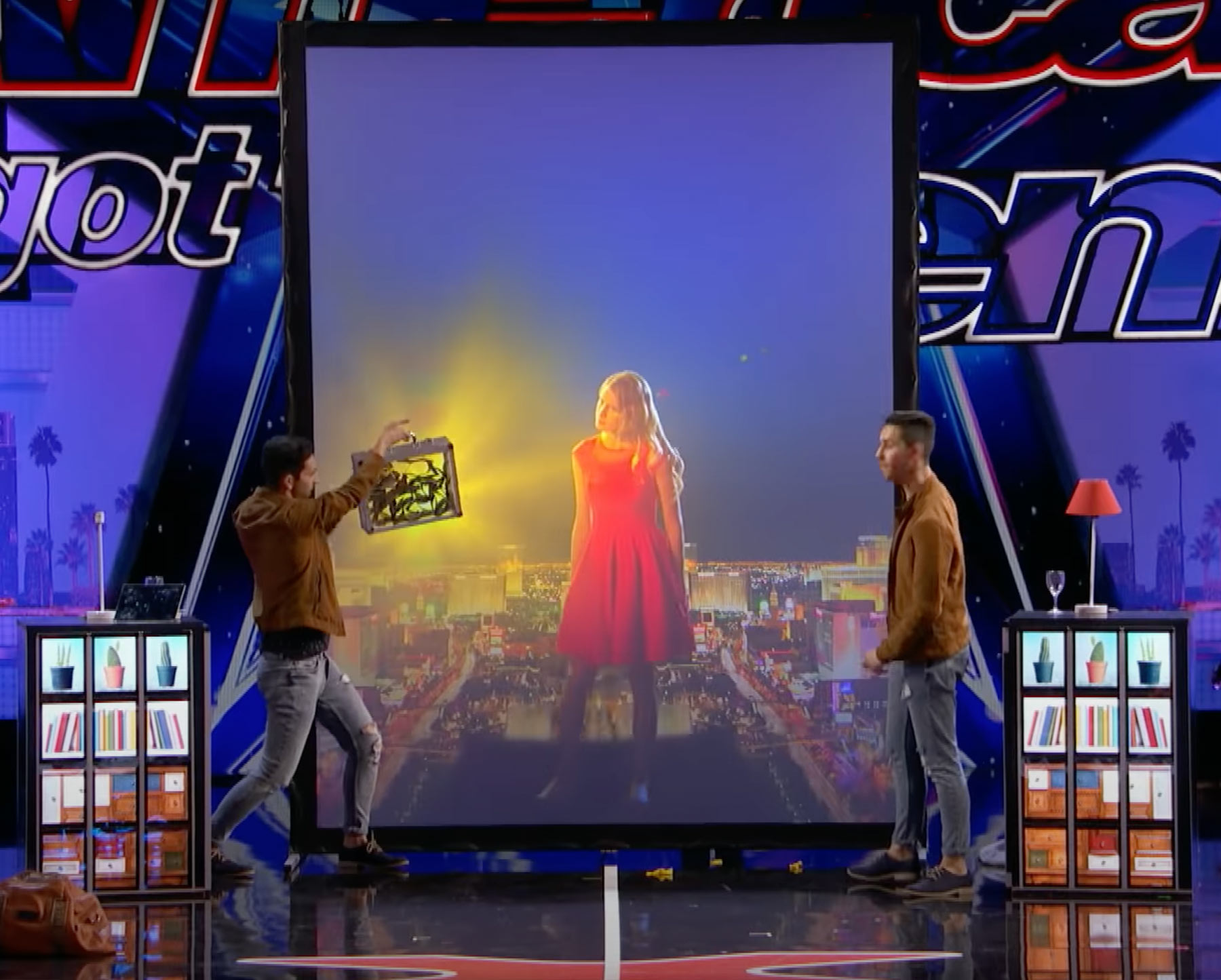 Les French Twins performing on America's Got Talent
