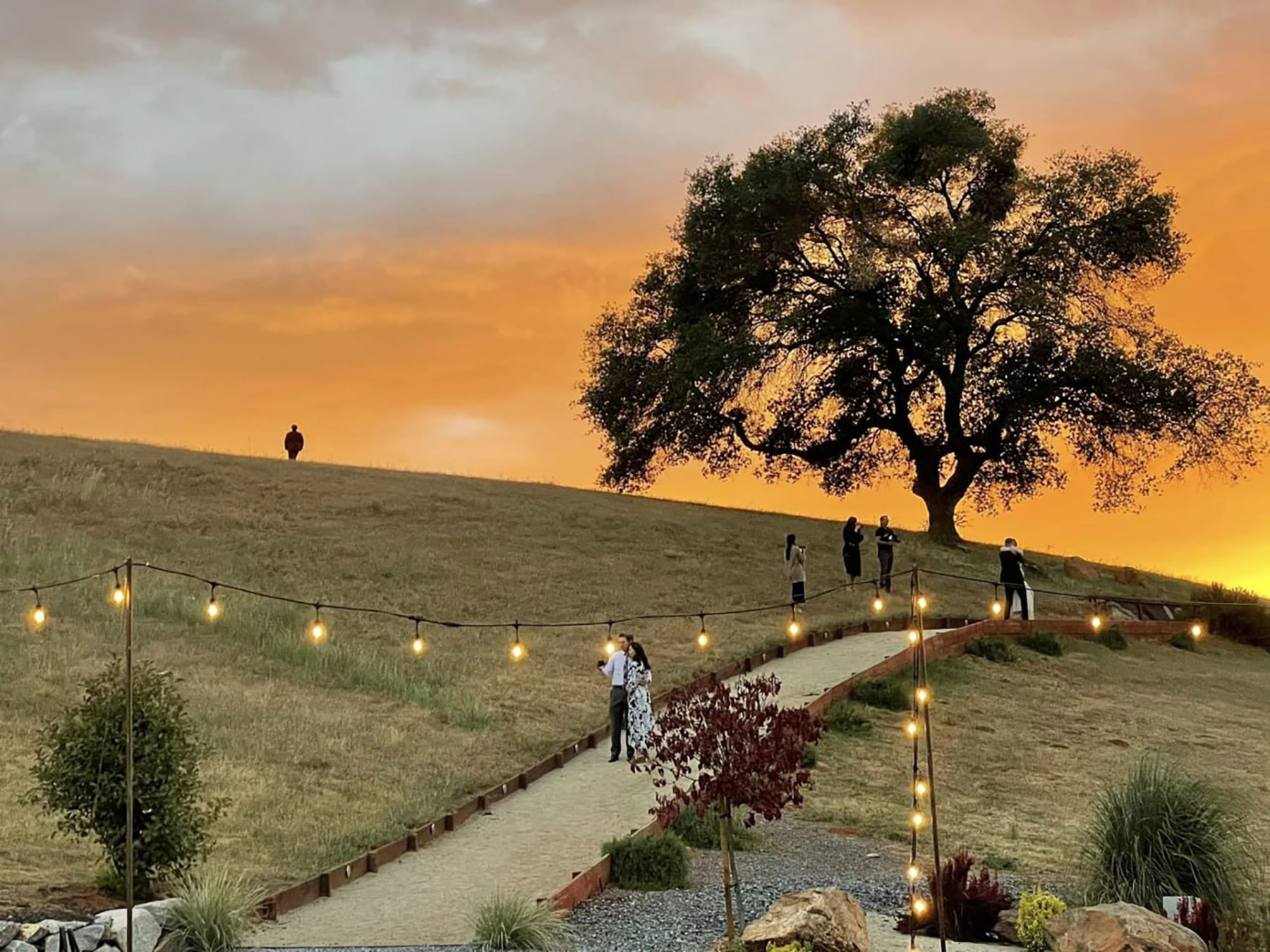 Black Oak Mountain Vineyards estate at golden hour