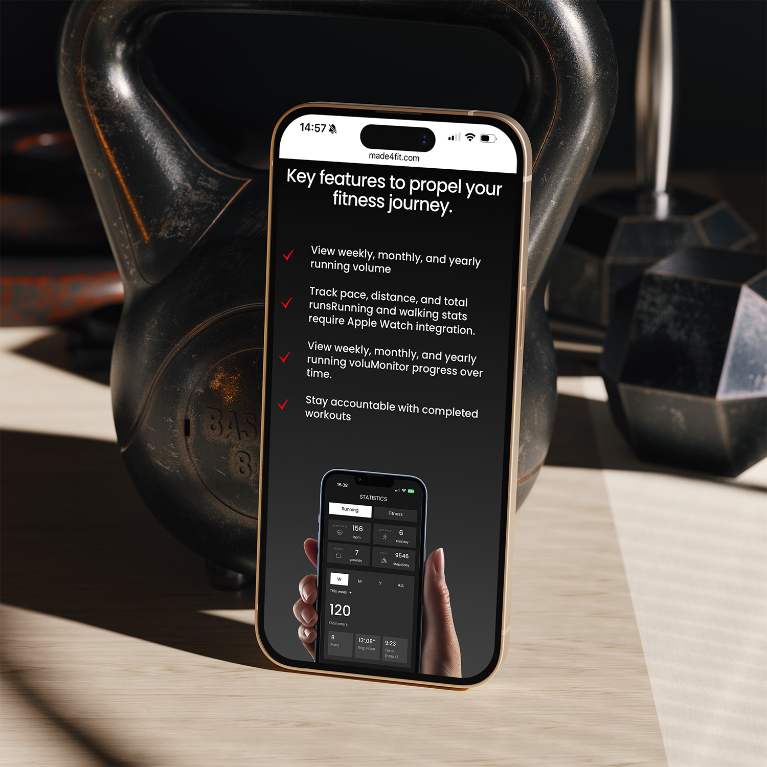 Made4 app screens showing personalised workout plans