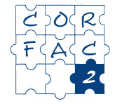 Puzzle pieces arranged to spell 'COFAC' with the number 2 in a blue puzzle piece at the bottom right.