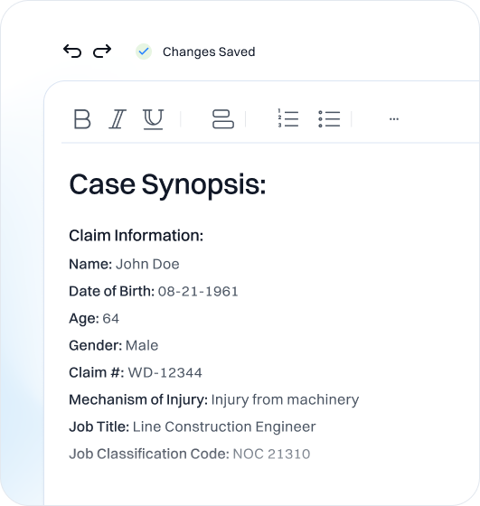A screenshot of a cell phone with a case synposis on the screen.