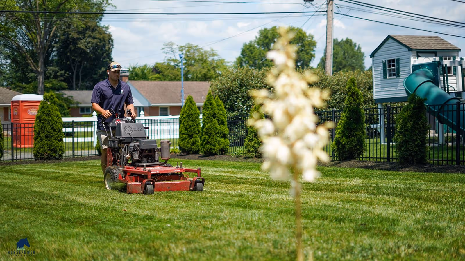 Professional lawn mowing service Hershey PA Horse Power Lawn and Home