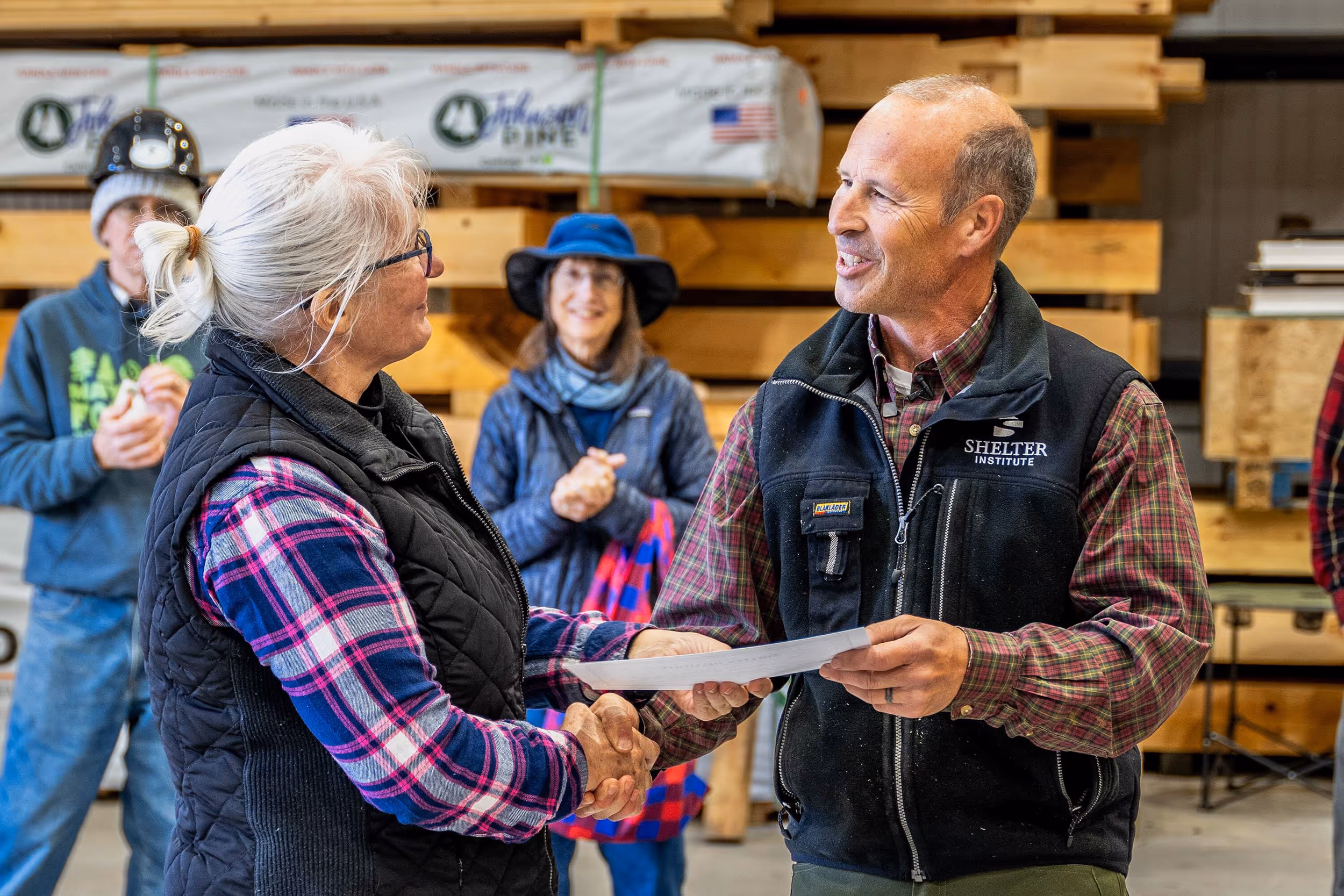 Two people shaking hands