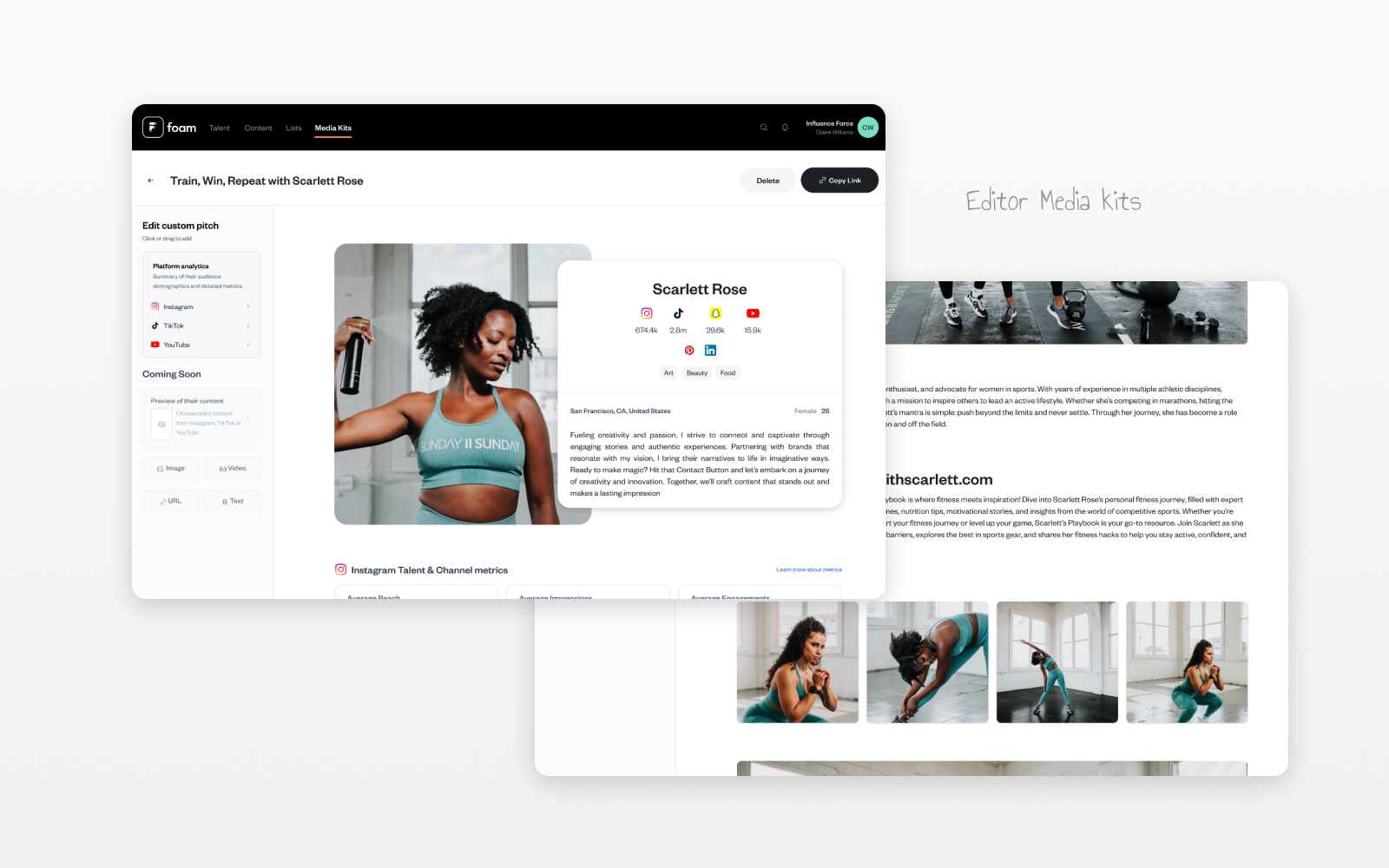 media kits editor