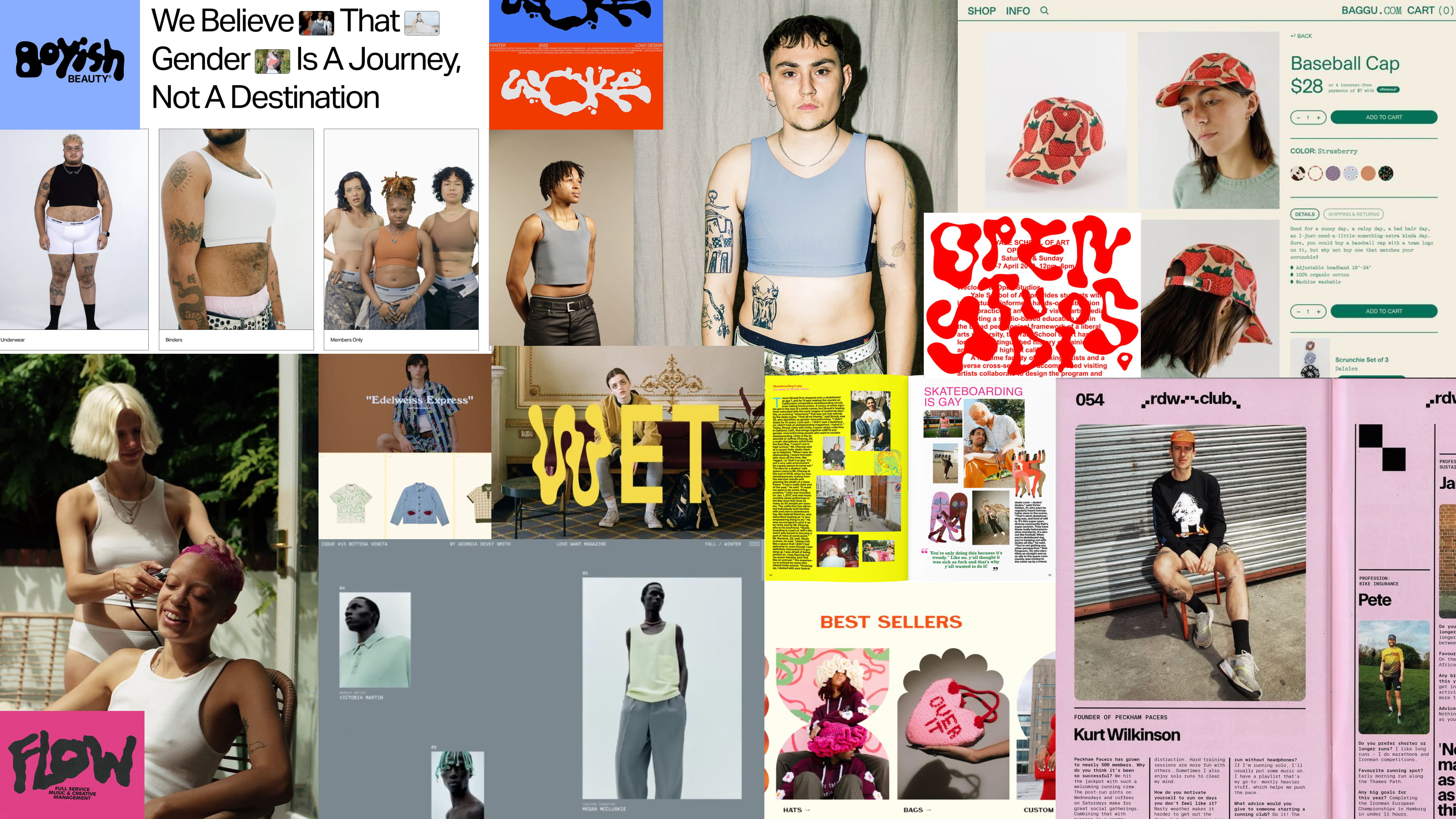 Moodboard depicting urban images and design.