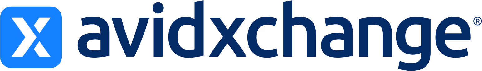 AvidXchange company logo with a blue square and stylized letter X.