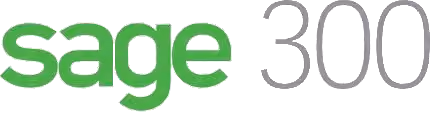 Sage 300 logo text in green and gray.