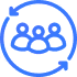  Repeat icon showing two curved arrows forming a circular loop, symbolizing repetition, cycle, or refresh.