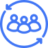  Repeat icon showing two curved arrows forming a circular loop, symbolizing repetition, cycle, or refresh.