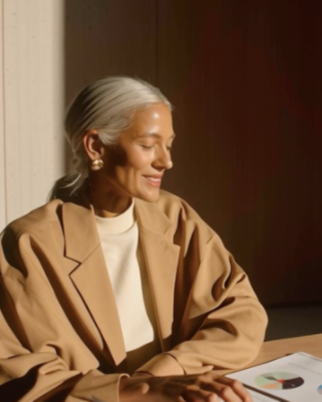 Smiling professional women