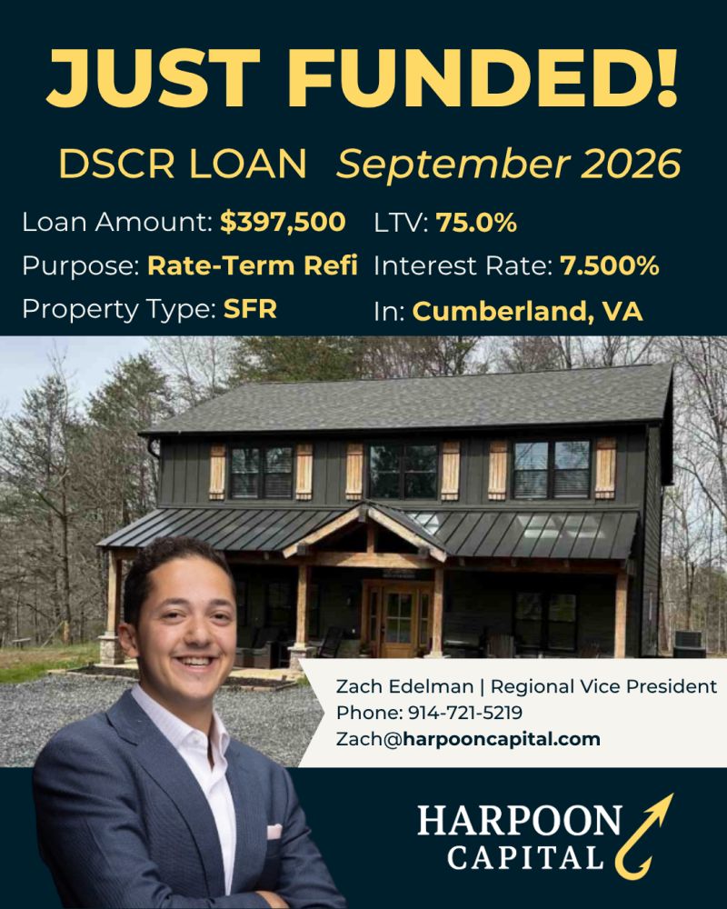 Funded DSCR loan: single family rental in Cumberland, VA